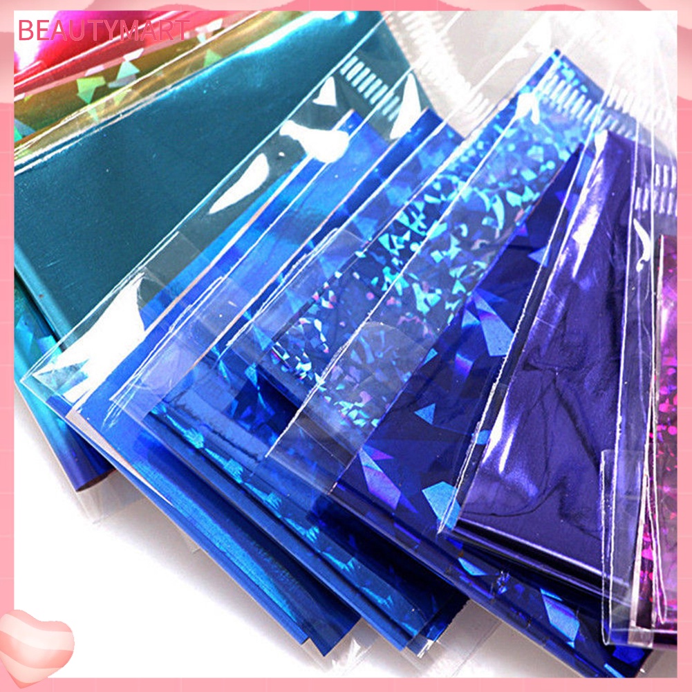 Bộ 20 Miếng Dán Lá Nhôm Trang Trí Móng Tay Nghệ Thuật DIY