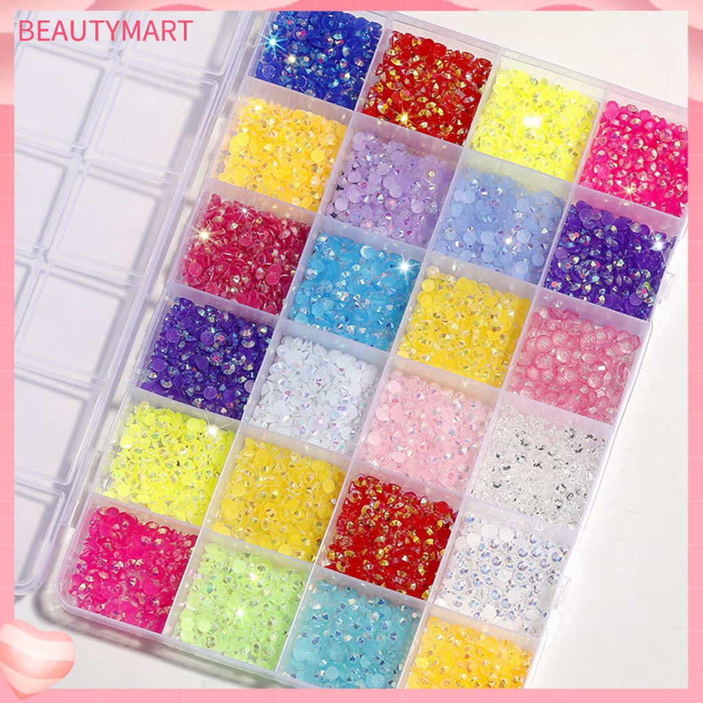 [beautymart] Phụ Kiện Trang Trí Móng Tay 3D Bằng Nhựa Dạ Quang Thân Thiện Với Môi Trường Màu Sắc Tươi Sáng