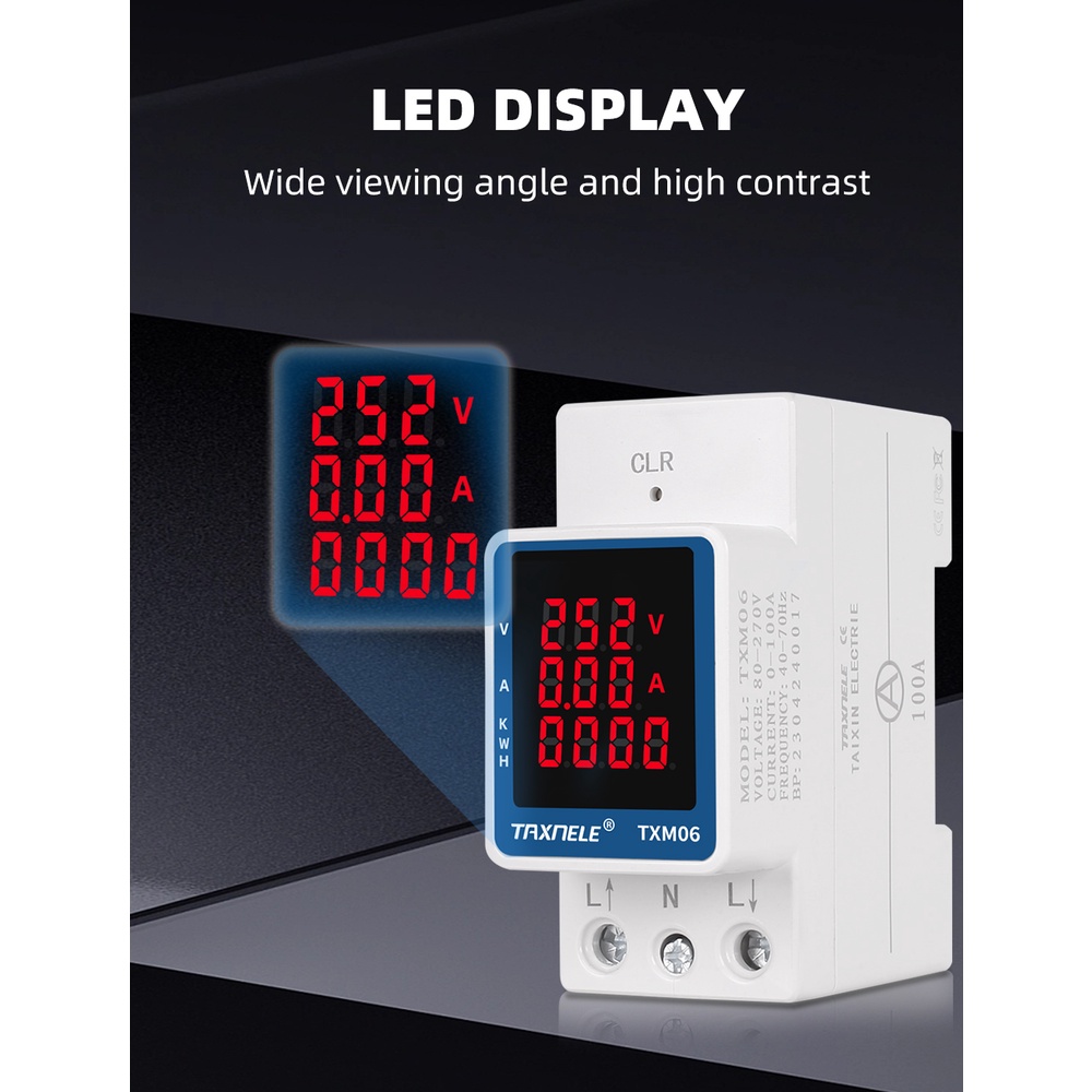 Vôn Kế Kỹ Thuật Số kWh AC 80V ~ 270V 110V 230V