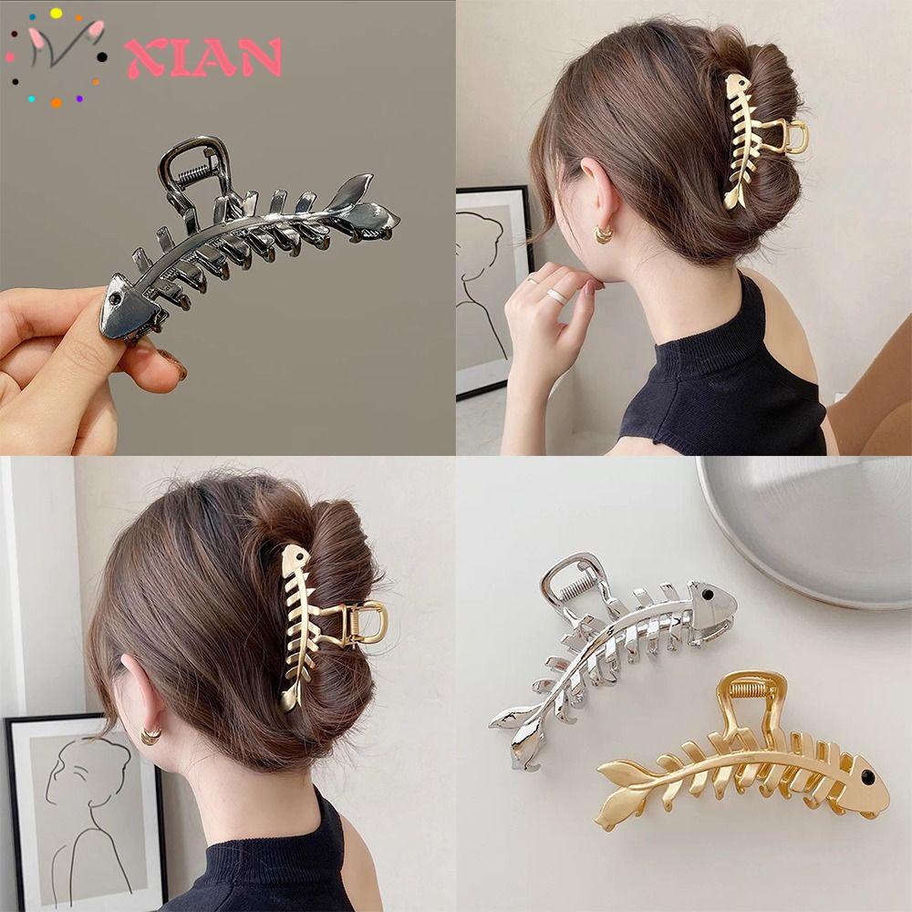 Xiantin Kẹp Tóc Hình Xương Cá Thời Trang