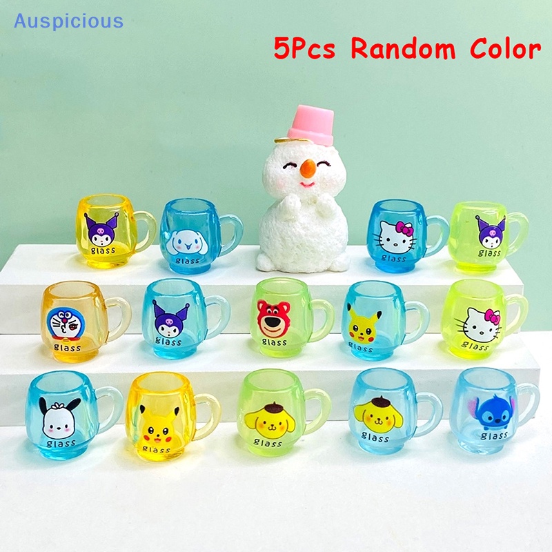 SANRIO Set 5 Cốc Nước Mini 1: 12 Dùng Trang Trí Nhà Búp Bê