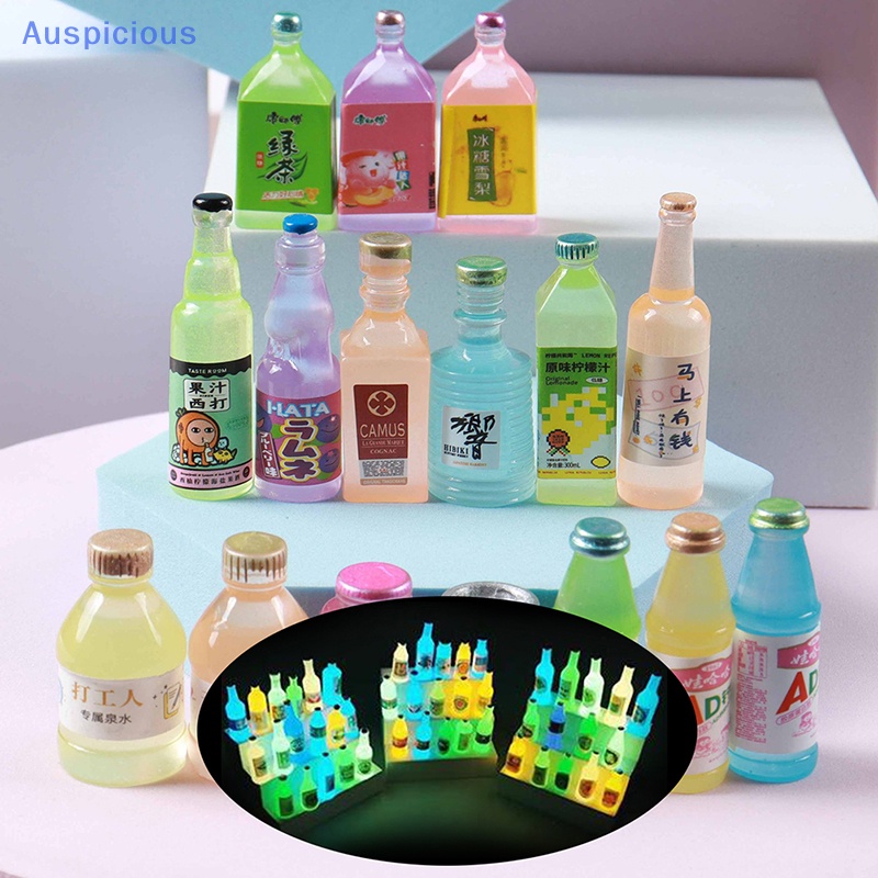 Bộ 3 Mô Hình Đồ Chơi Bình Rượu Mini Bằng Nhựa Resin Phát Sáng Trong Đêm Trang Trí Điện Thoại