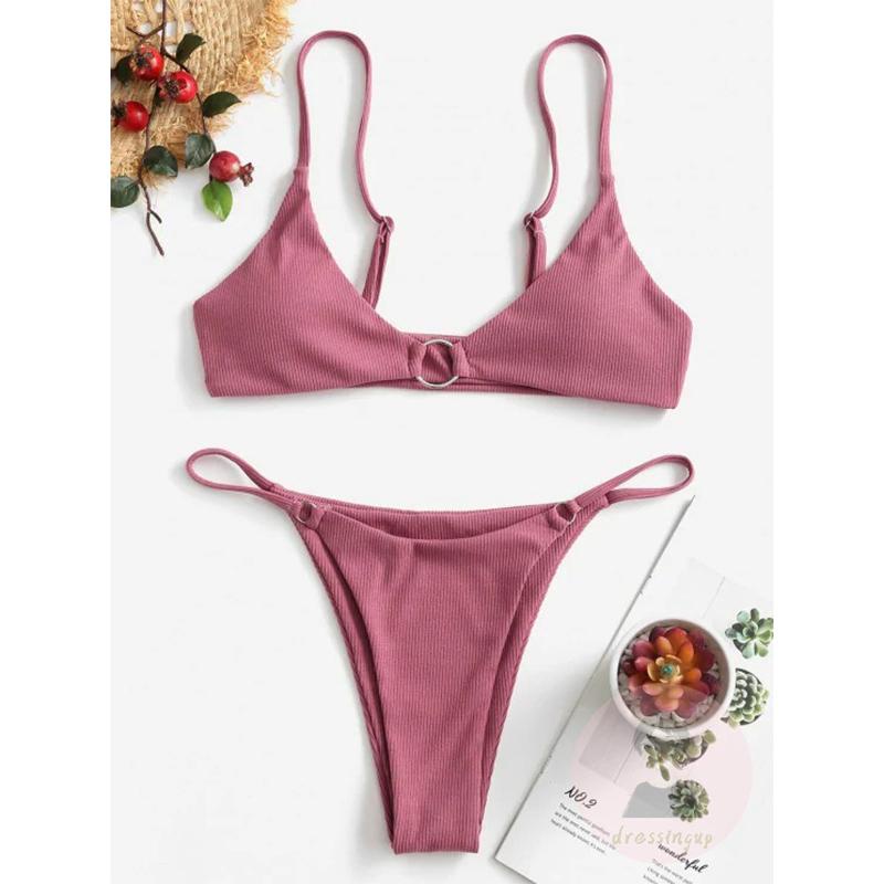 Bộ Đồ Bơi Màu Sắc Đơn Giản Thời Trang Mùa Hè Cho Nữ