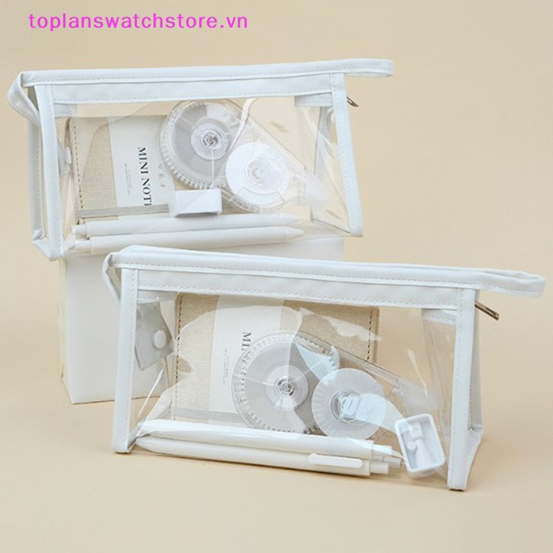 Túi Đựng Bút Trong Suốt Hình Tam Giác Cỡ Lớn Chống Thấm Nước