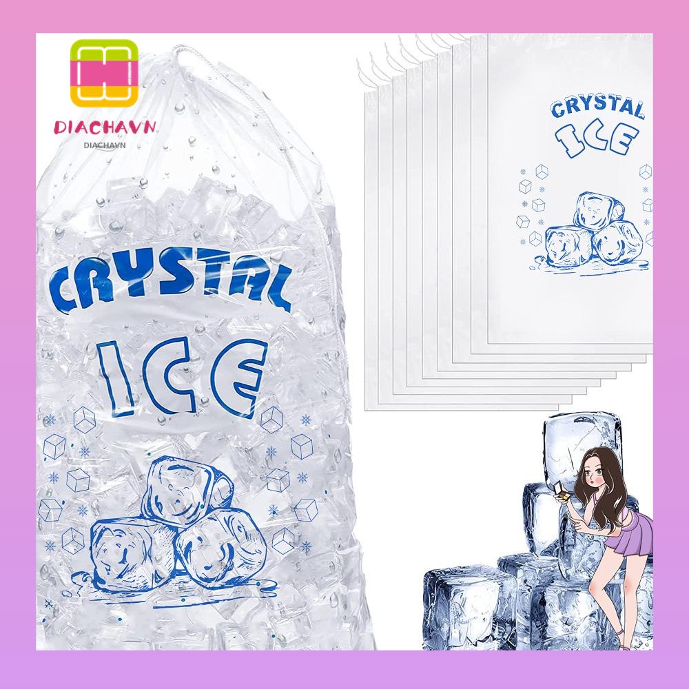 Set 100 Túi Làm Đá 10 Pounds Có Dây Rút Tiện Dụng