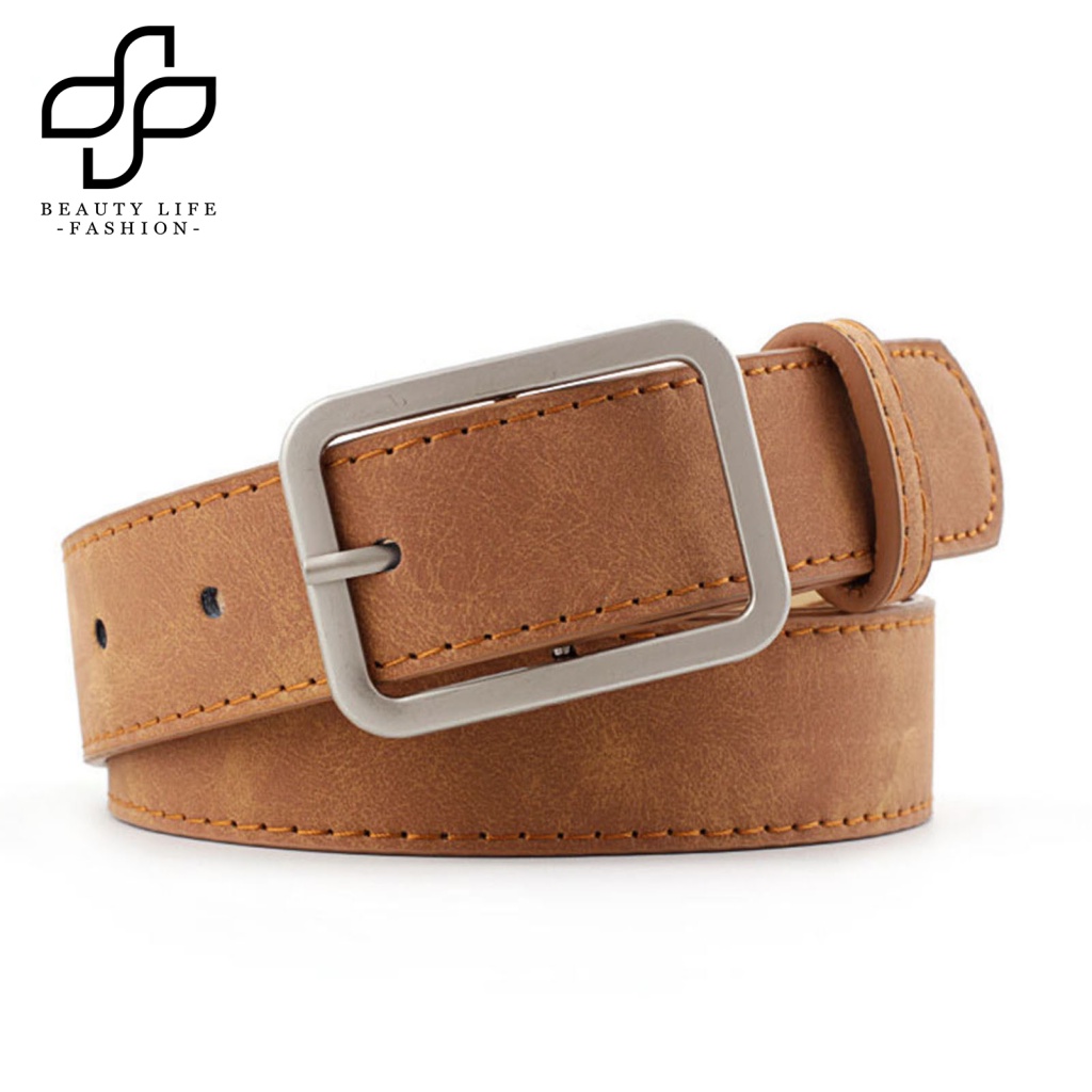 Beautylife Thắt Lưng Khóa Vuông Chống Mài Mòn Không Phai 5 Màu Thời Trang Công Sở