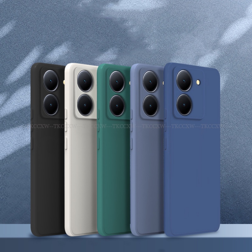 Ốp Điện Thoại TPU Dẻo Vuông Màu Kẹo Ngọt Tươi Tắn Đơn Giản Cho Vivo Y36 Y78 Y78 +