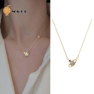 MKEB Dây chuyền mặt hình hành tinh đính đá nhiều màu sắc thời trang cho nữ