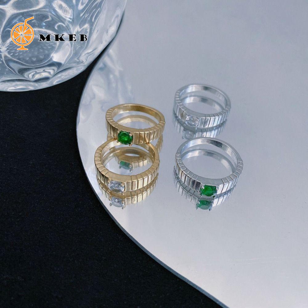 Nhẫn Hở Hình Chim Bồ Câu Xinh Xắn Thời Trang|Nhẫn Unisex Đính Đá Xanh Lá Cổ Điển Đơn Giản Có Thể Điều Chỉnh Kích Cỡ