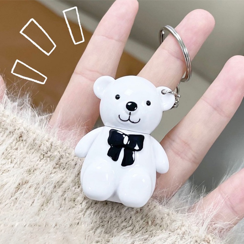 Son Dưỡng Môi Dạng Lỏng Màu Trong Suốt Chống Thấm Nước Không Dính Ly Hình Móc Khóa Gấu Đáng Yêu