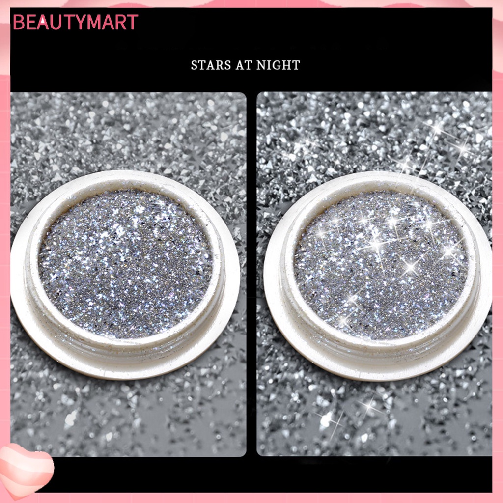 1 Bộ Bột Nhũ Phản Quang Trang Trí Móng Tay Kèm Que Xốp