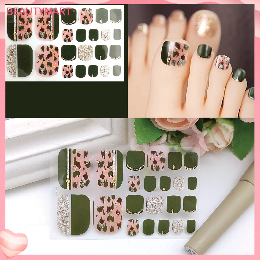 1 Bộ Miếng Dán Móng Chân Chống Nước Tự Dính Dành Cho Nữ