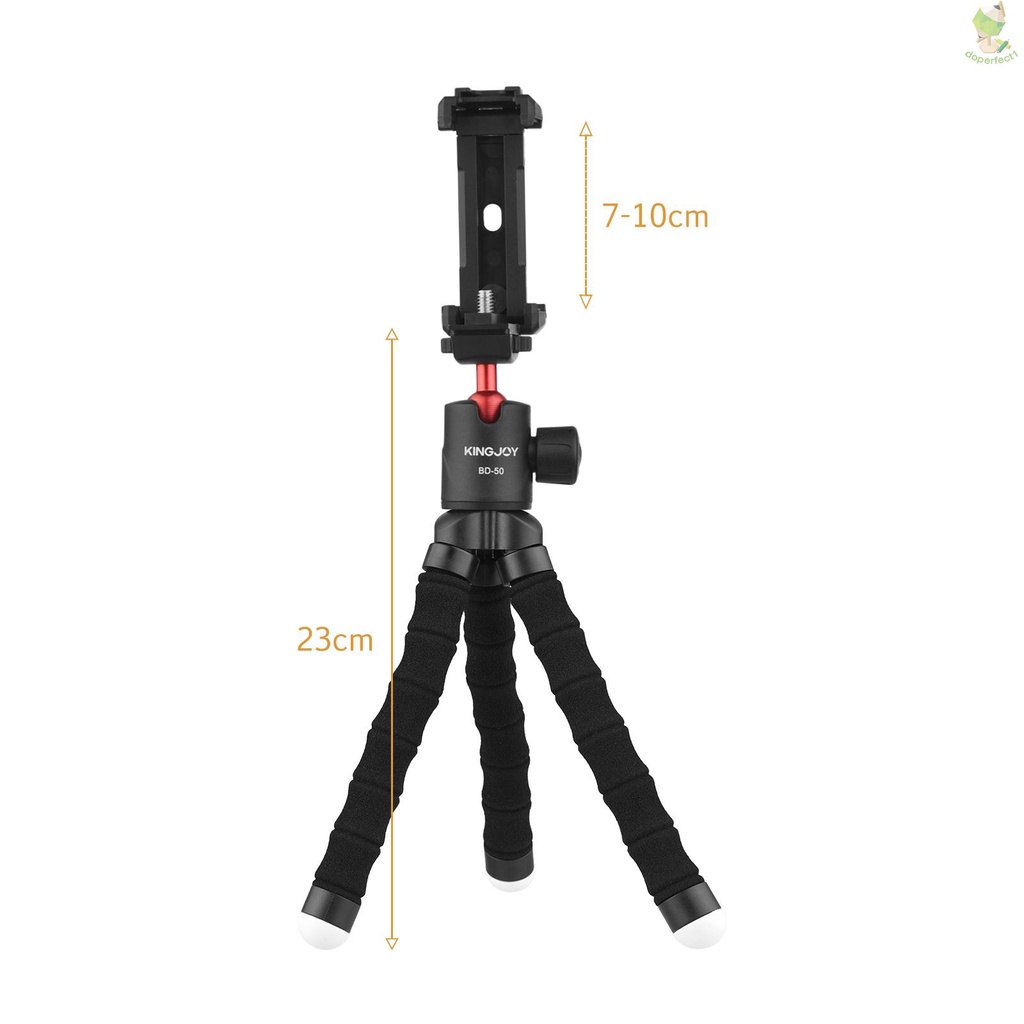 Giá Đỡ Ba Chân Bạch Tuộc Mini Linh Hoạt KT-500 + BD-50 Kẹp Điện Thoại Ẩn 1 / 4 In Came-6.7