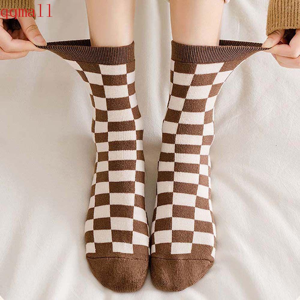 Vớ Cotton Họa Tiết Hình Học Phong Cách Harajuku Hip Hop Đường Phố Hàn Quốc Cho Nữ