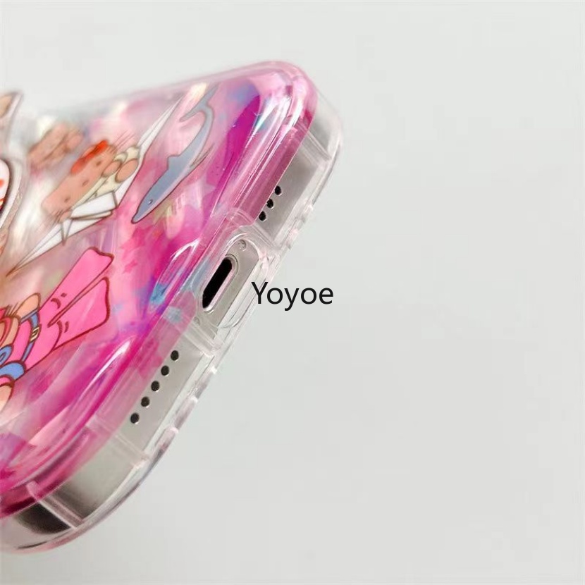 Ốp Điện Thoại Màu Hồng Gradient Hình Mèo KT Cho iPhone 11 13 14 Pro Max 12 Pro XS Max XR X 8 7 14 Plus SE