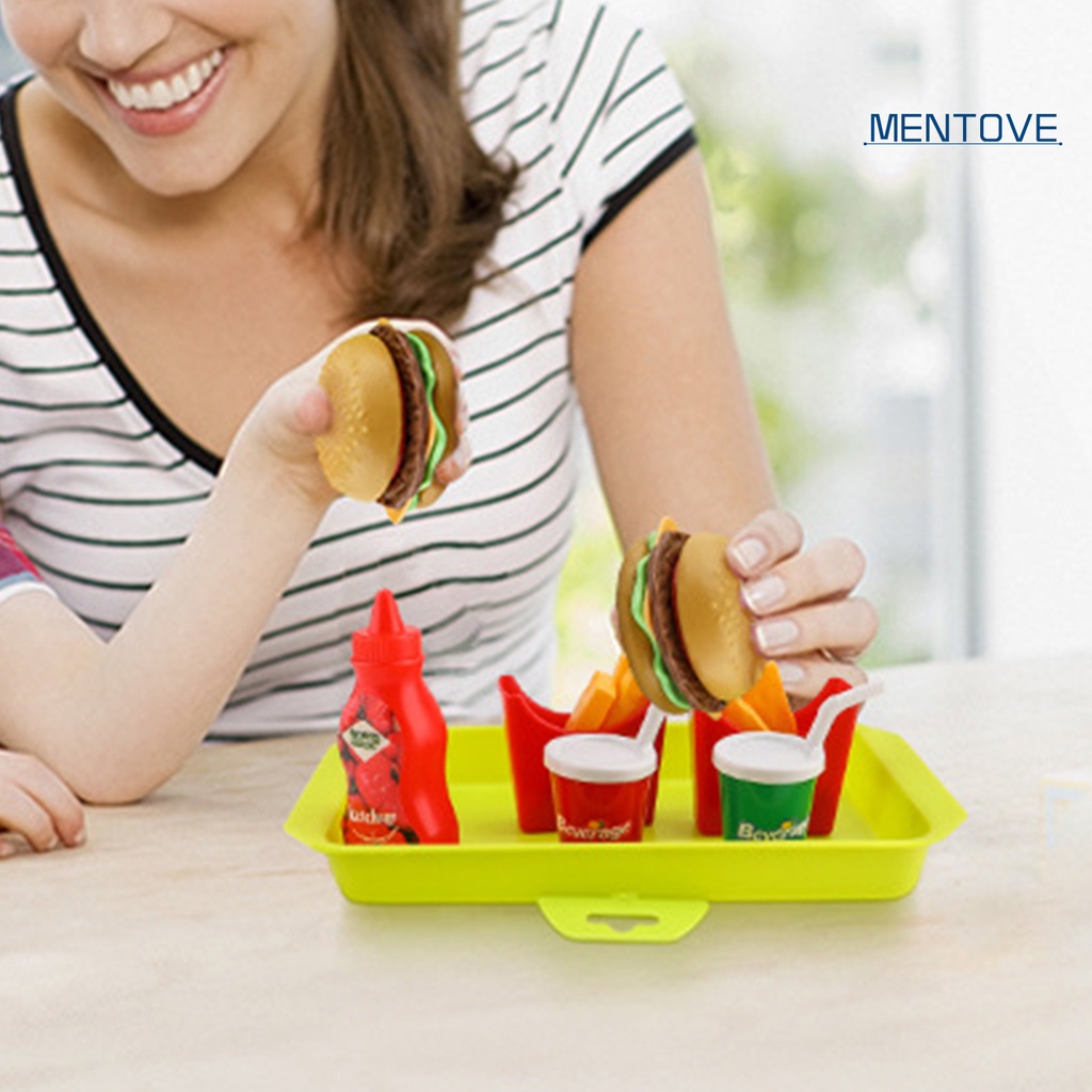 Set 8 Mô Hình Bánh Hamburger / Hamburger Trang Trí Nhà Búp Bê