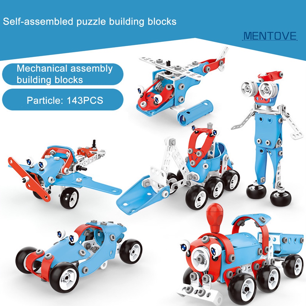 [MT] Set 143 Khối Xây Dựng Bằng Nhựa Nhận Diện Màu Sắc Tự Kích Thích Trí Thông Minh Cho Bé