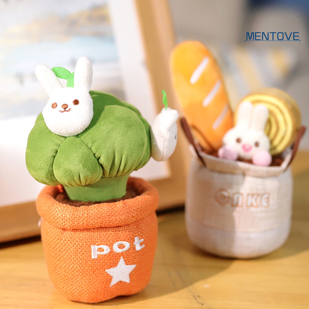 [MT] Búp Bê Nhồi Bông Hình Động Vật Hoạt Hình Siêu Mềm Độ Co Giãn Cao Chống Biến Dạng Chậu Cây Mọng Nước Trang Trí