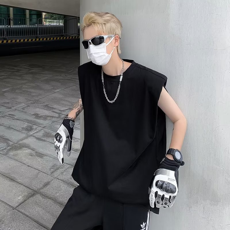 Áo Thun Cotton Sát Nách Dáng Rộng Phong Cách Bóng Rổ Hợp Thời Trang Mùa Hè Cho Nam