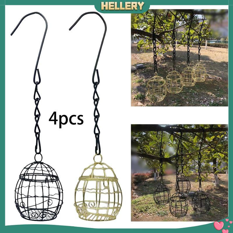 Set 4 Rổ Đựng Thức Ăn Cho Chim Cảnh Gắn Sau Sân Vườn Tiện Dụng