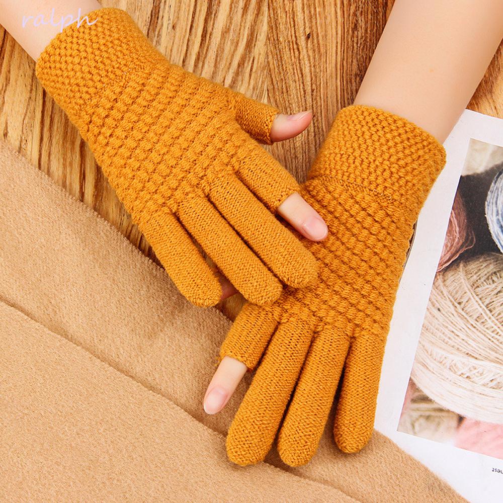 Găng Tay Len Dày Dặn Giữ Ấm Khi Đạp Xe Cho Nam Và Nữ