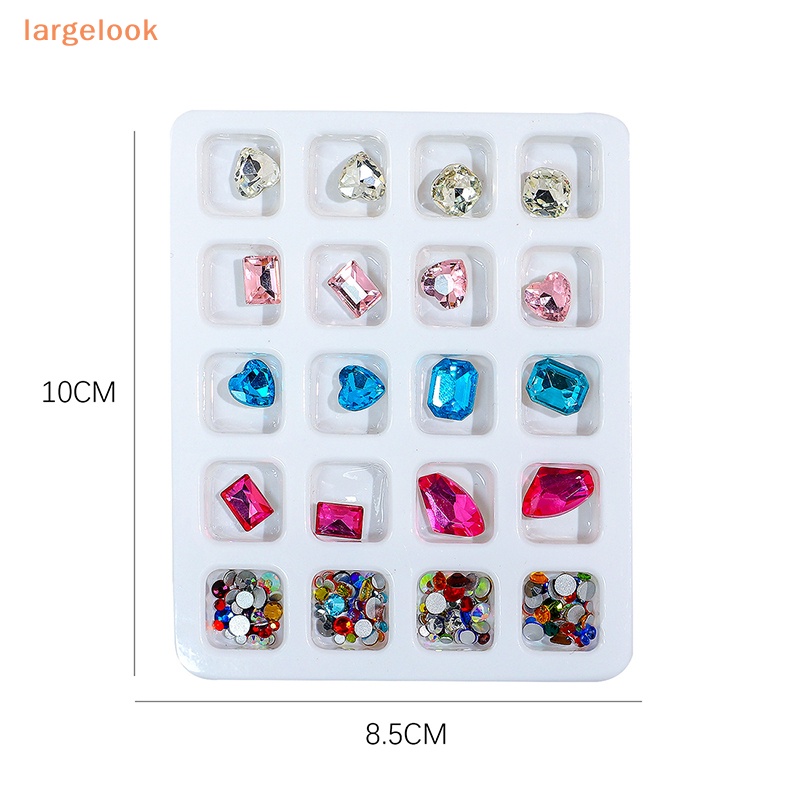 1 Hộp Hạt Nhựa Trong Suốt 3D Đính Móng Nghệ Thuật