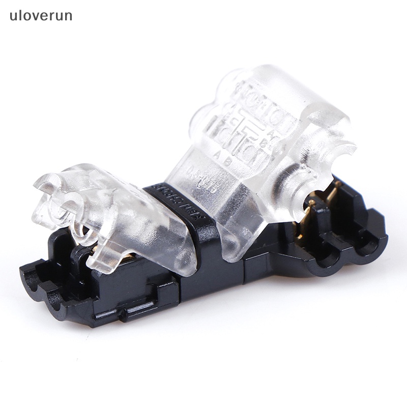 Uloverun Set 5 Khối Kết Nối Dây Điện 2 Pin Hình Chữ T Nhỏ Gọn Thông Dụng
