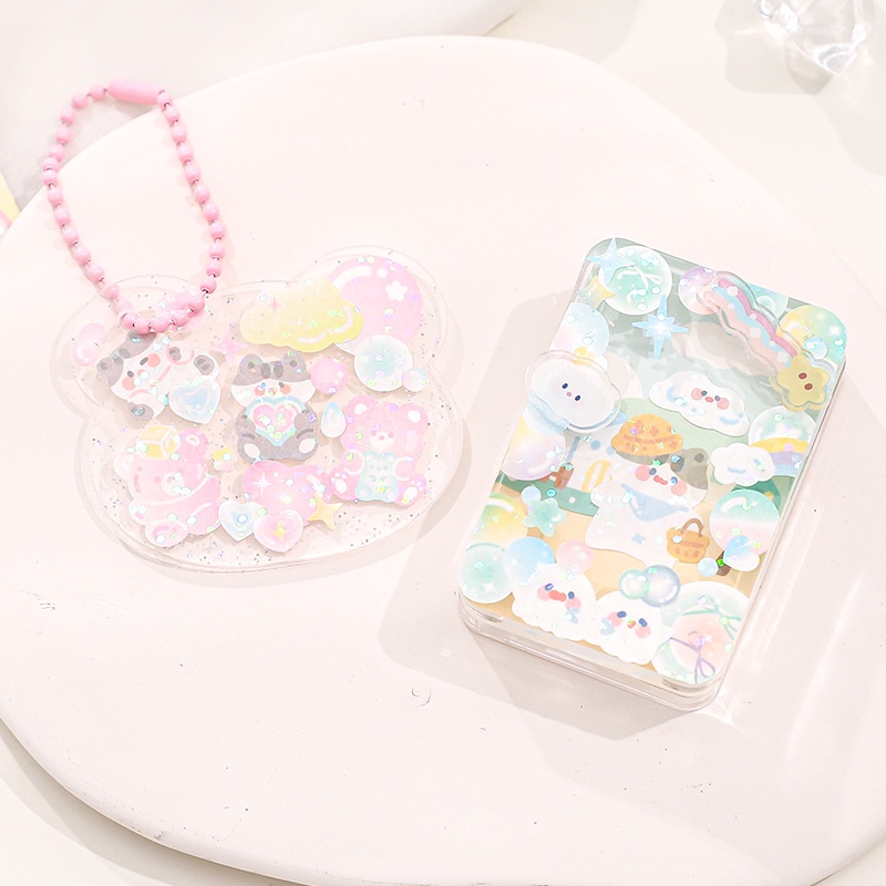 Bộ 10 Miếng Dán Trang Trí Sổ Tay Hình Câu Chuyện Nguyên Tố Dễ Thương