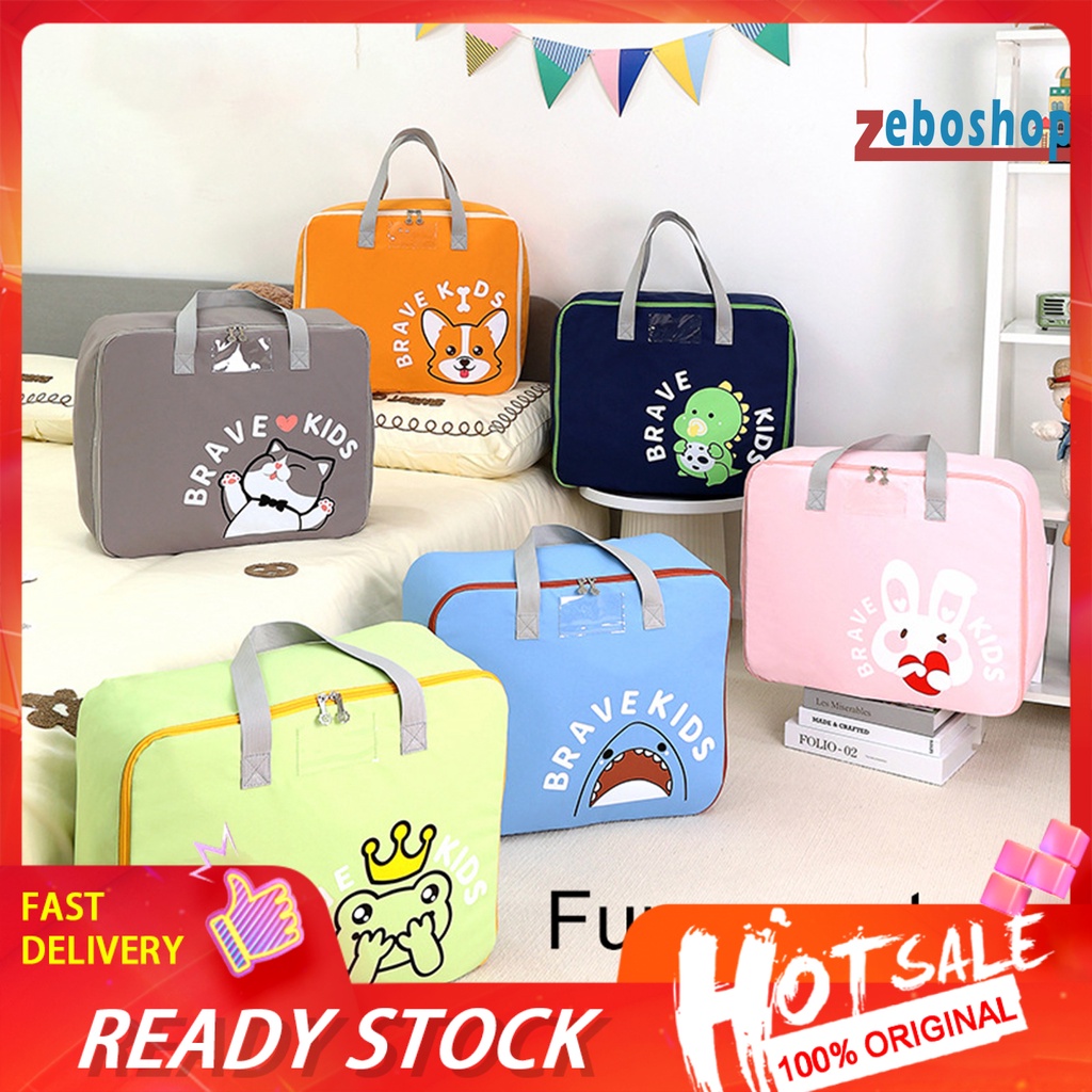 Túi Đựng Chăn Mền Bằng Polyester Chống Mòn In Hoạt Hình Dễ Thương Cho Bé Mẫu Giáo