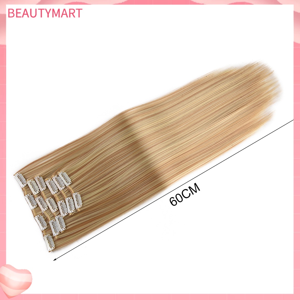 Tóc Giả Thẳng Dài Siêu Mượt Chịu Nhiệt Độ Cao Có Kẹp Tiện Dụng Cho Nữ