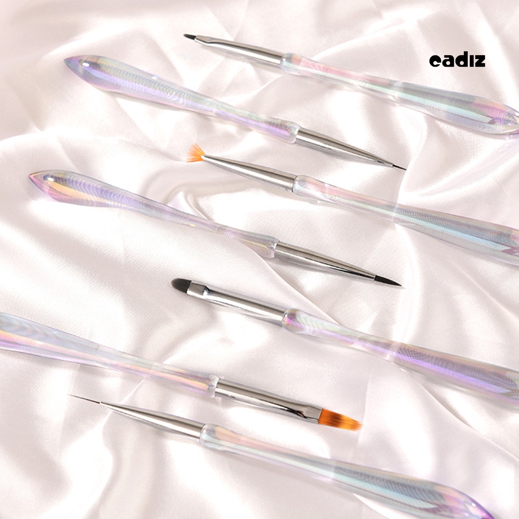 Set 12 Cọ Vẽ Móng Tay Nghệ Thuật Bằng Sợi Nylon Chống Trượt Linh Hoạt Chuyên Dụng Cho Salon DIY