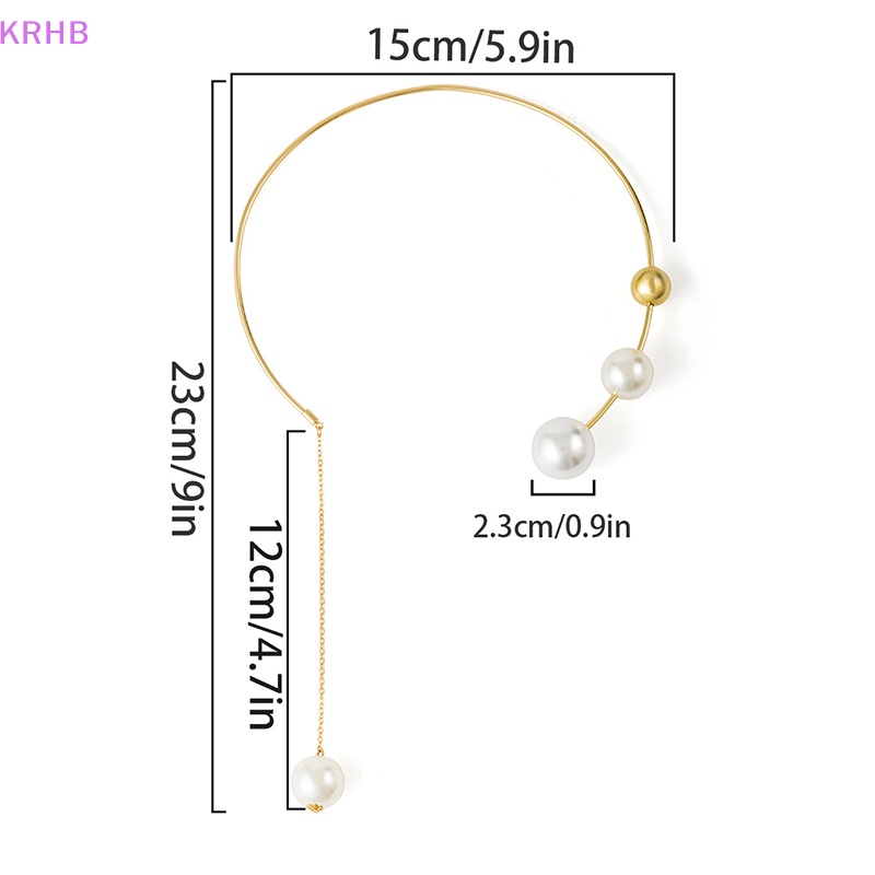 Vòng cổ Choker Đính Ngọc Trai Kiểu Dáng Thanh Lịch Dành Cho Nữ Mới