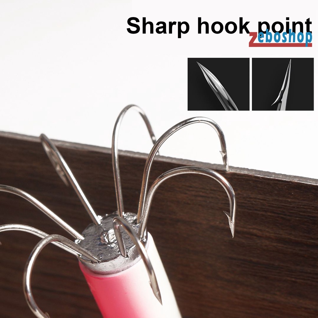 Zeboshop Mực Câu Cá 8 / 10 Kim Mắt Nhọn Màu Sắc Tươi Sáng Phổ Biến