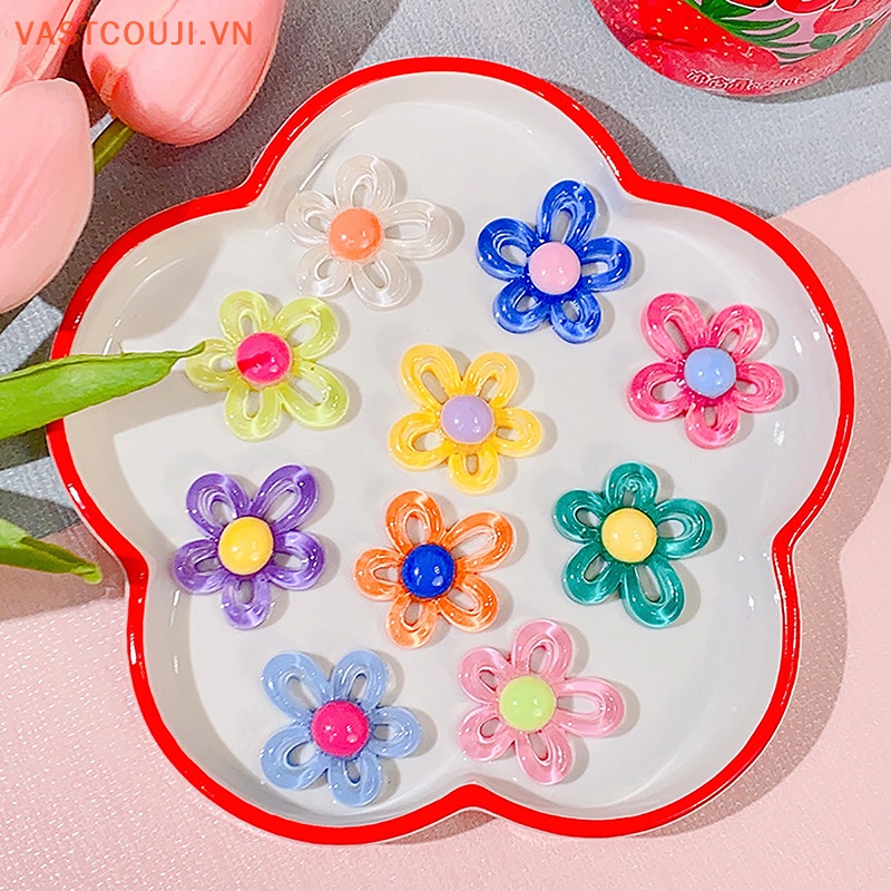 Set 10 Hộp Đựng Vật Liệu Resin Trong Suốt Họa Tiết Hoa Rỗng DIY