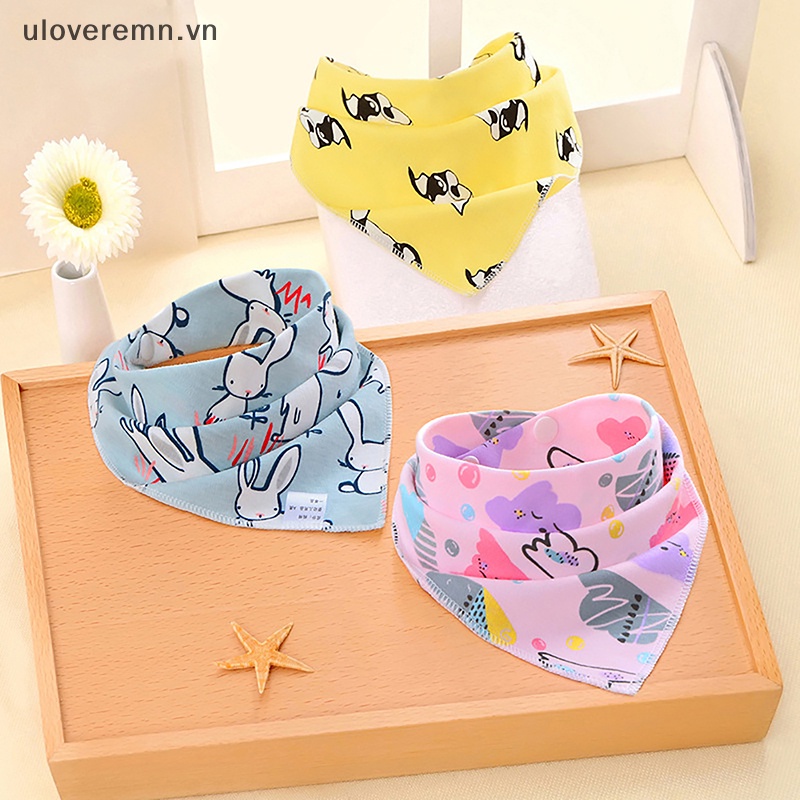 Yếm Ăn Tam Giác Chất Liệu Cotton Cho Bé