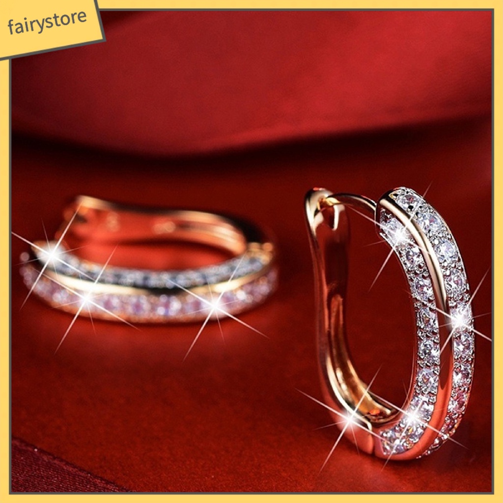 1 Đôi Bông Tai Hình Dainty Tròn Quyến Rũ Dành Cho Nữ