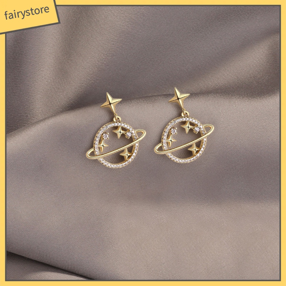 Khuyên Tai Tròn Hình Ngôi Sao Sáng Tạo Cho Nữ