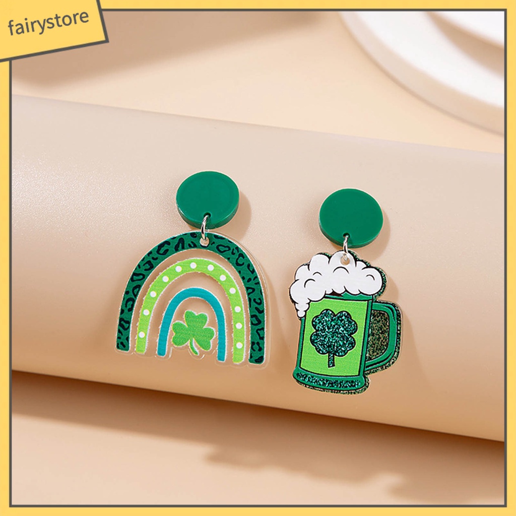 1 Đôi Bông Tai Acrylic Bóng Nhiều Màu Họa Tiết Hoa Ngôi Sao Hoạt Hình Thời Trang Cho Nữ