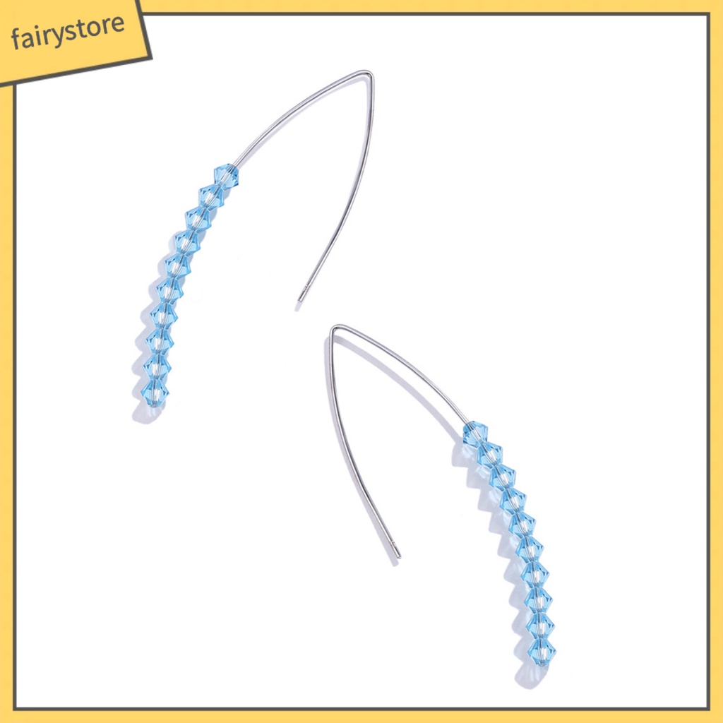 Bông Tai Bạc 925 Dáng Dài Hình Chữ V Thời Trang Cho Nữ