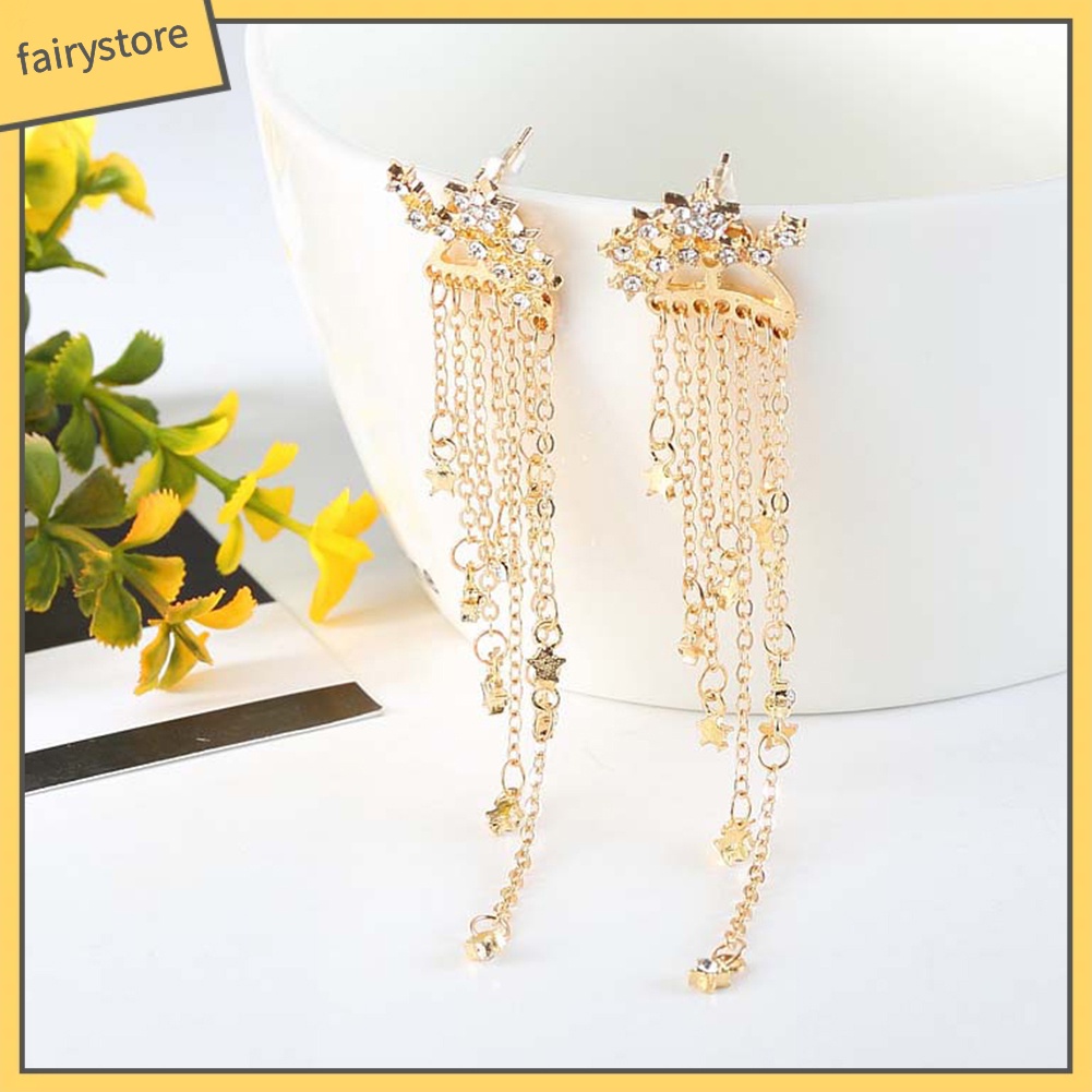 Bông Tai Hình Ngôi Sao Tua Rua Thời Trang Dành Cho Nữ