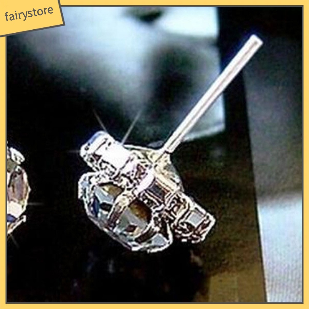 1 Đôi Bông Tai Đính Đá Thời Trang Dành Cho Nữ