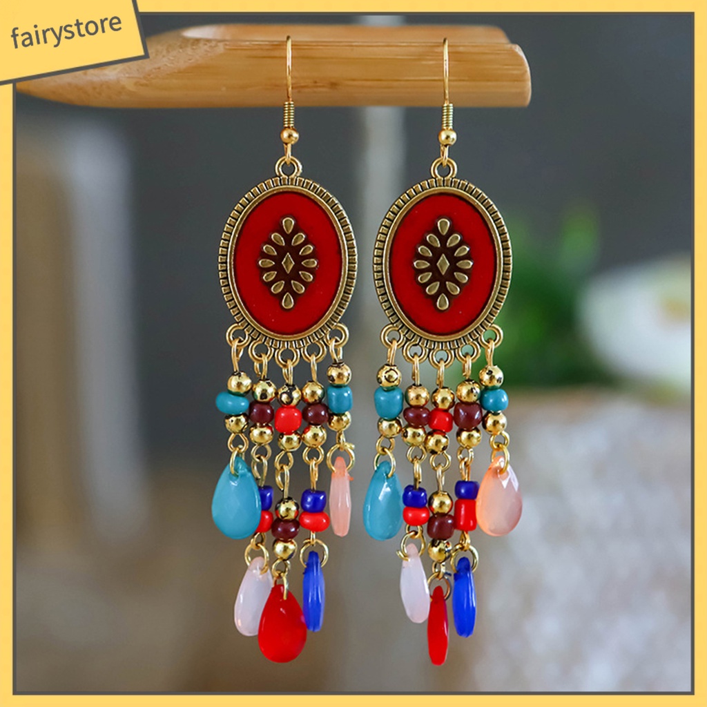 1 Đôi Bông Tai Hình Giọt Nước Phong Cách Gothic Cổ Điển