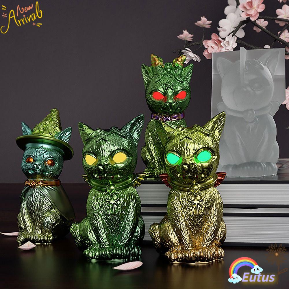 Khuôn Silicone Tạo Hình Mèo Cướp Biển Để Bàn Trang Trí