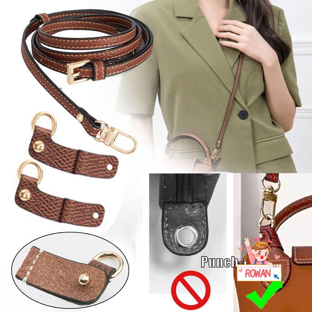 Rowans Dây Da Đeo Chéo Vai Thật Không Cần Khoan Chuyển Đổi Phụ Kiện Cho Longchamp