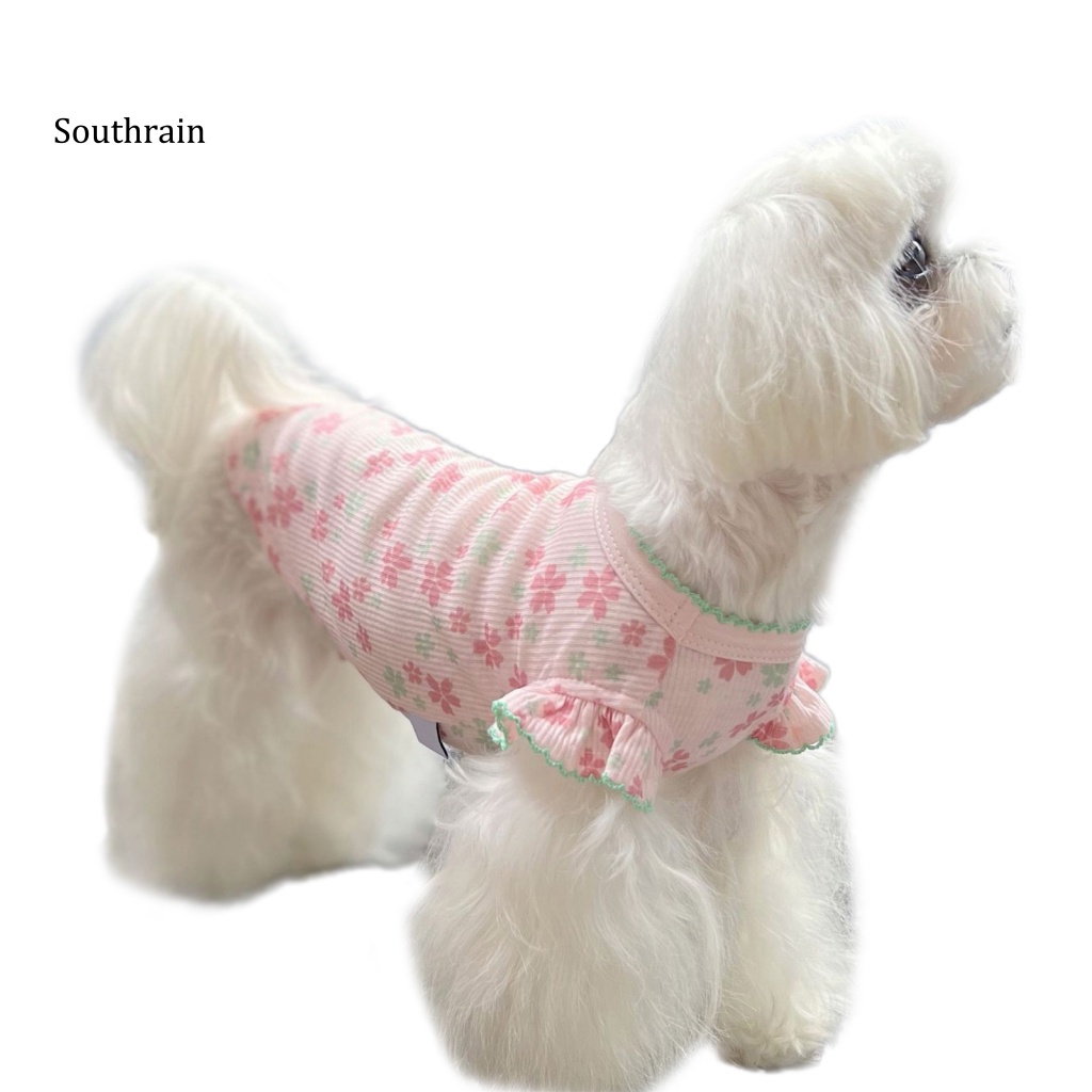 Áo Sát Nách In Họa Tiết Hoa / Trái Cây Tinh Tế Thời Trang Mùa Hè Cho Cún Cưng