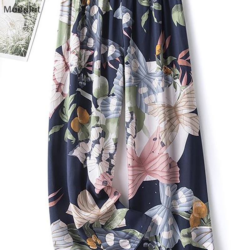 Mfc Quần ống rộng Chất Liệu Cotton Lụa Thời Trang Mùa Hè Cho Nữ