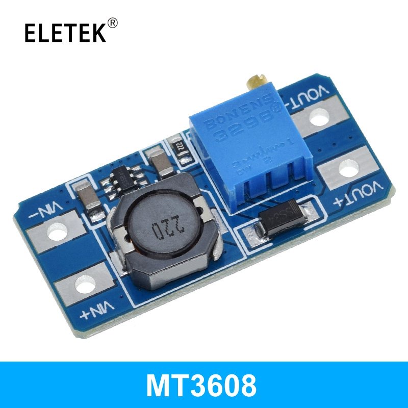 Mô Đun Tăng Áp MT3608 DC-DC 2A DC Từ 2V-24V Lên 5V 9V 12V 28V
