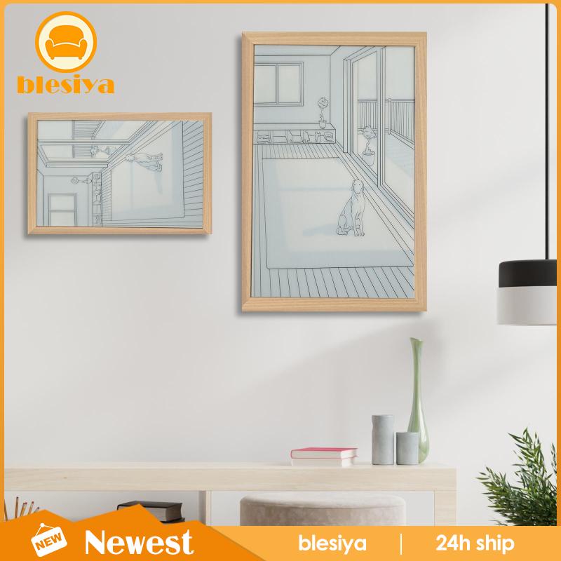 [Blesiya] Tranh Vẽ Trang Trí Khung Gỗ Ánh Sáng Và Bóng