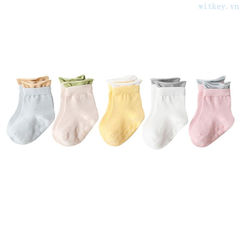 Vớ Cotton Quấn Mắt Cá Chân Chống Trượt Thời Trang Xuân Hè Cho Bé Sơ Sinh