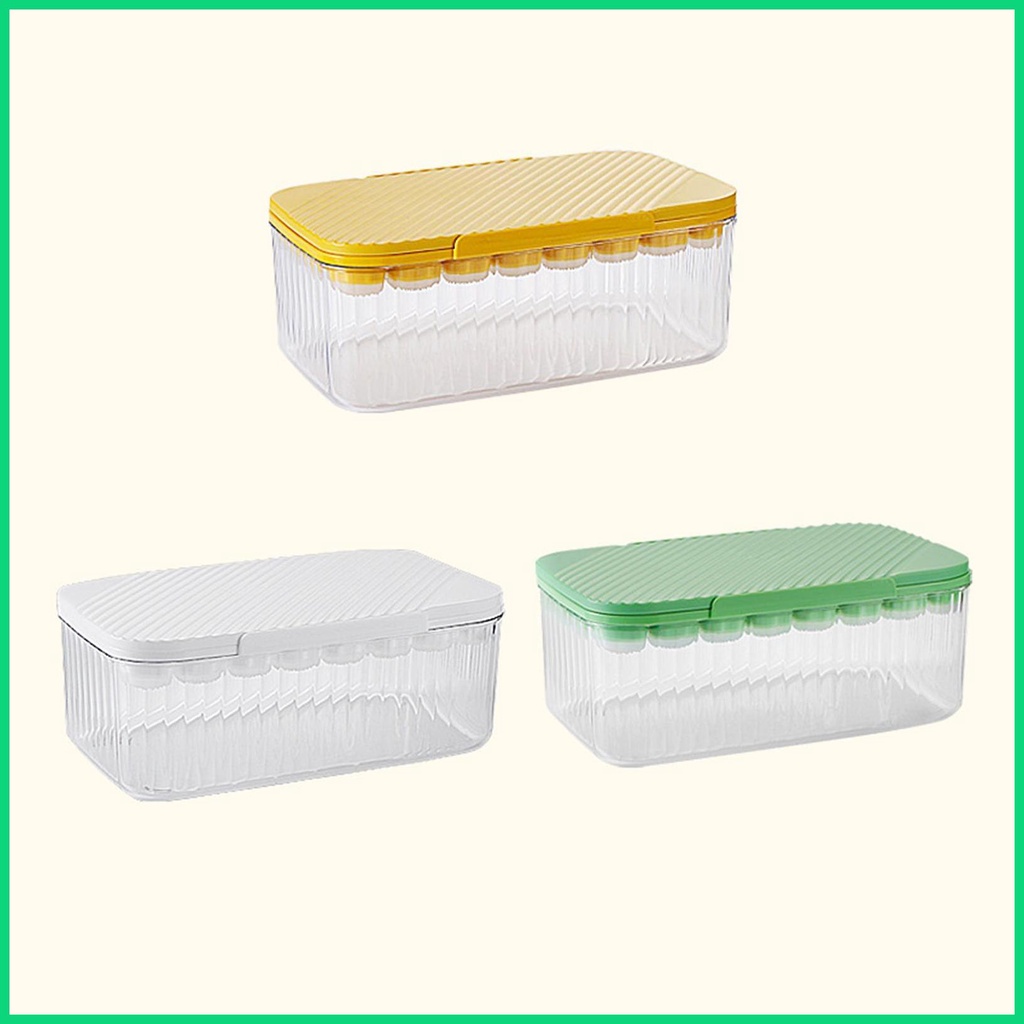 Khay Silicone Làm Đá Viên Có Nắp Đậy Và 32 Khối Lập Phương